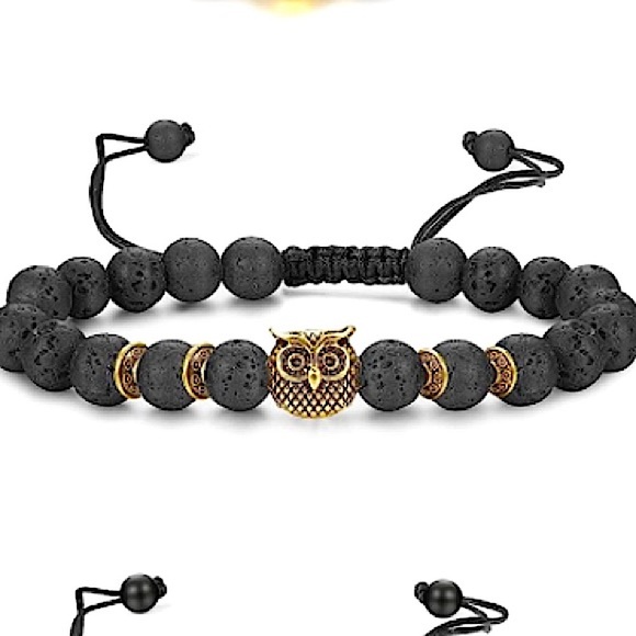 ✨Genuine Lava Rock 🦉 Power Gemstone  adjustable healing Crystal Bracelets ✨ - Picture 1 of 4